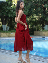 Georgette Fit & Flare Sleeveless Dress