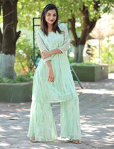Mint Sequins georget readymade sharara suit