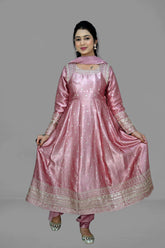 Anarkali Kurti Gajji Silk Set