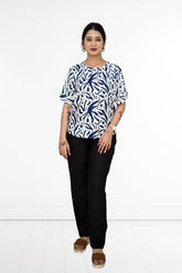 Regular crop top - Blue