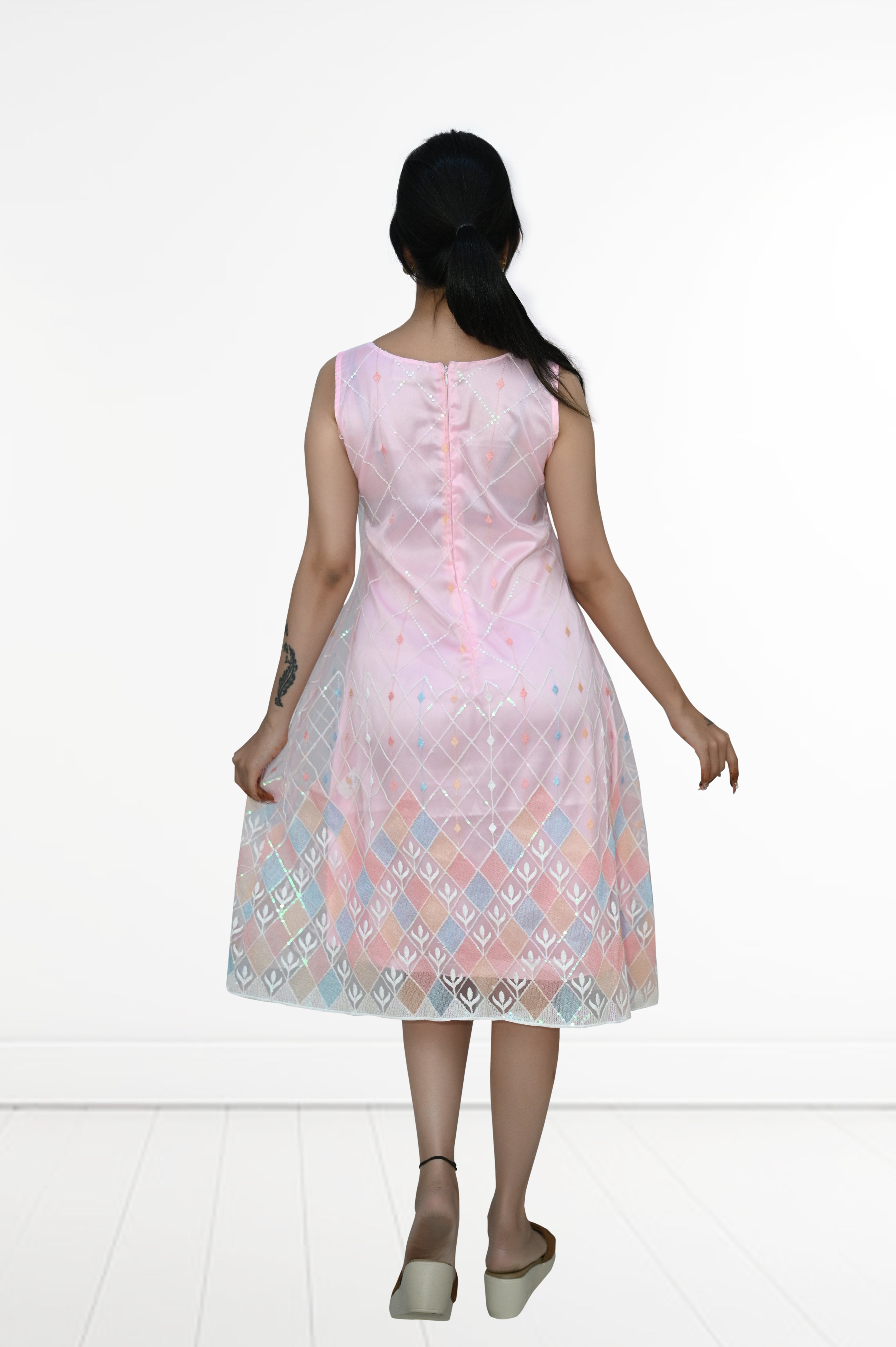 One Piece Boat Neck - Pink