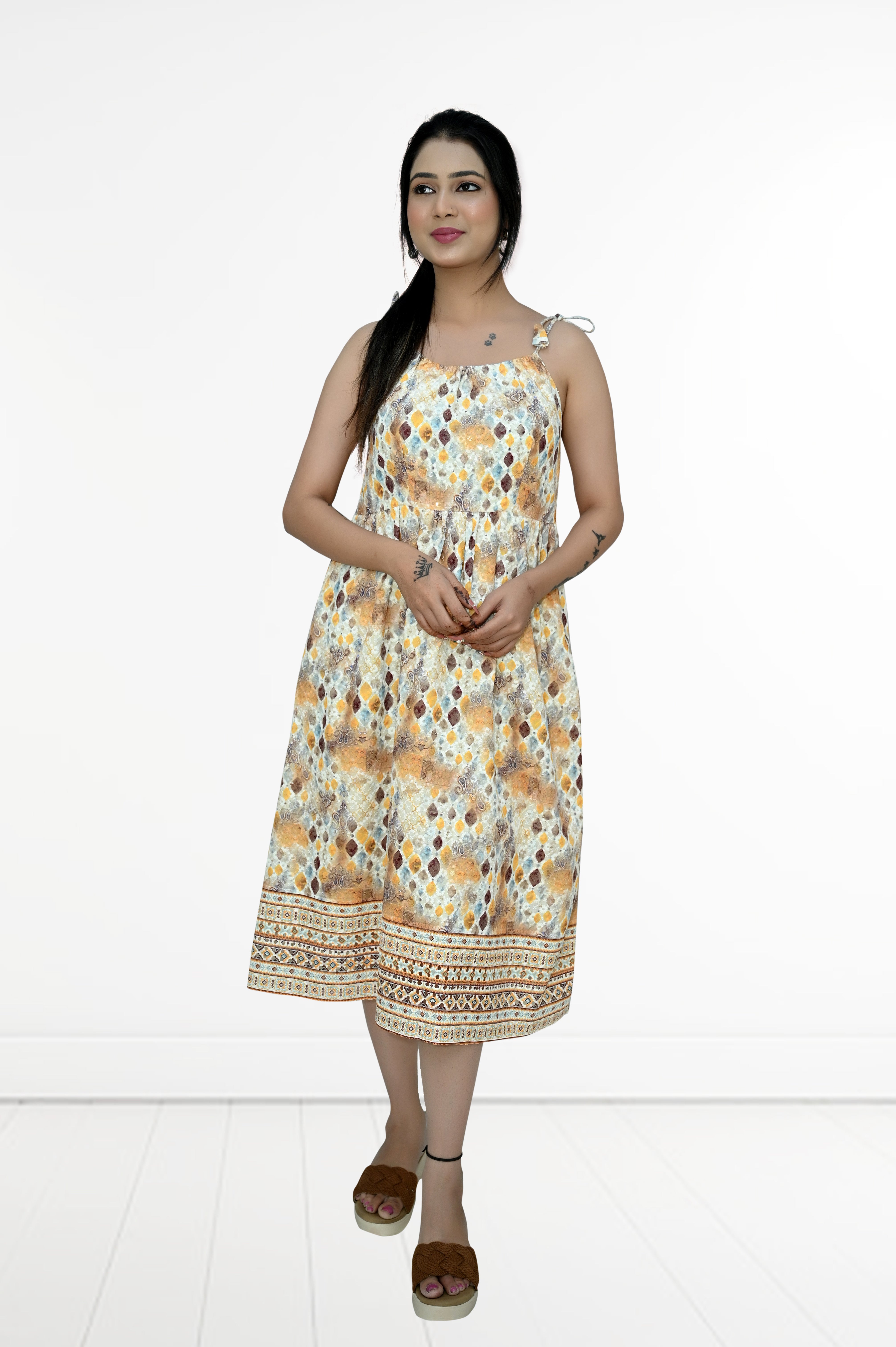 One Piece Round Neck - Yellow