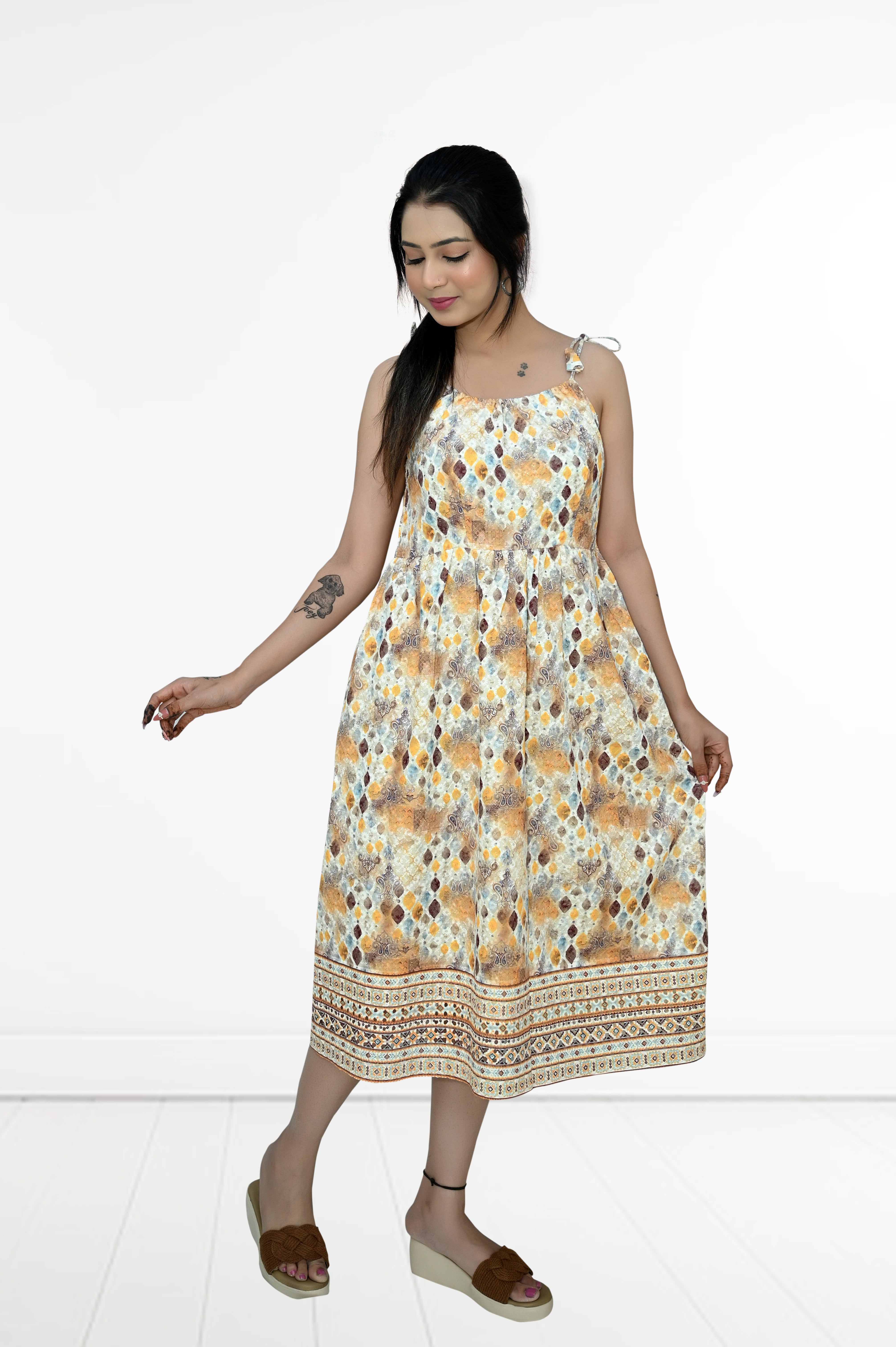 One Piece Round Neck - Yellow