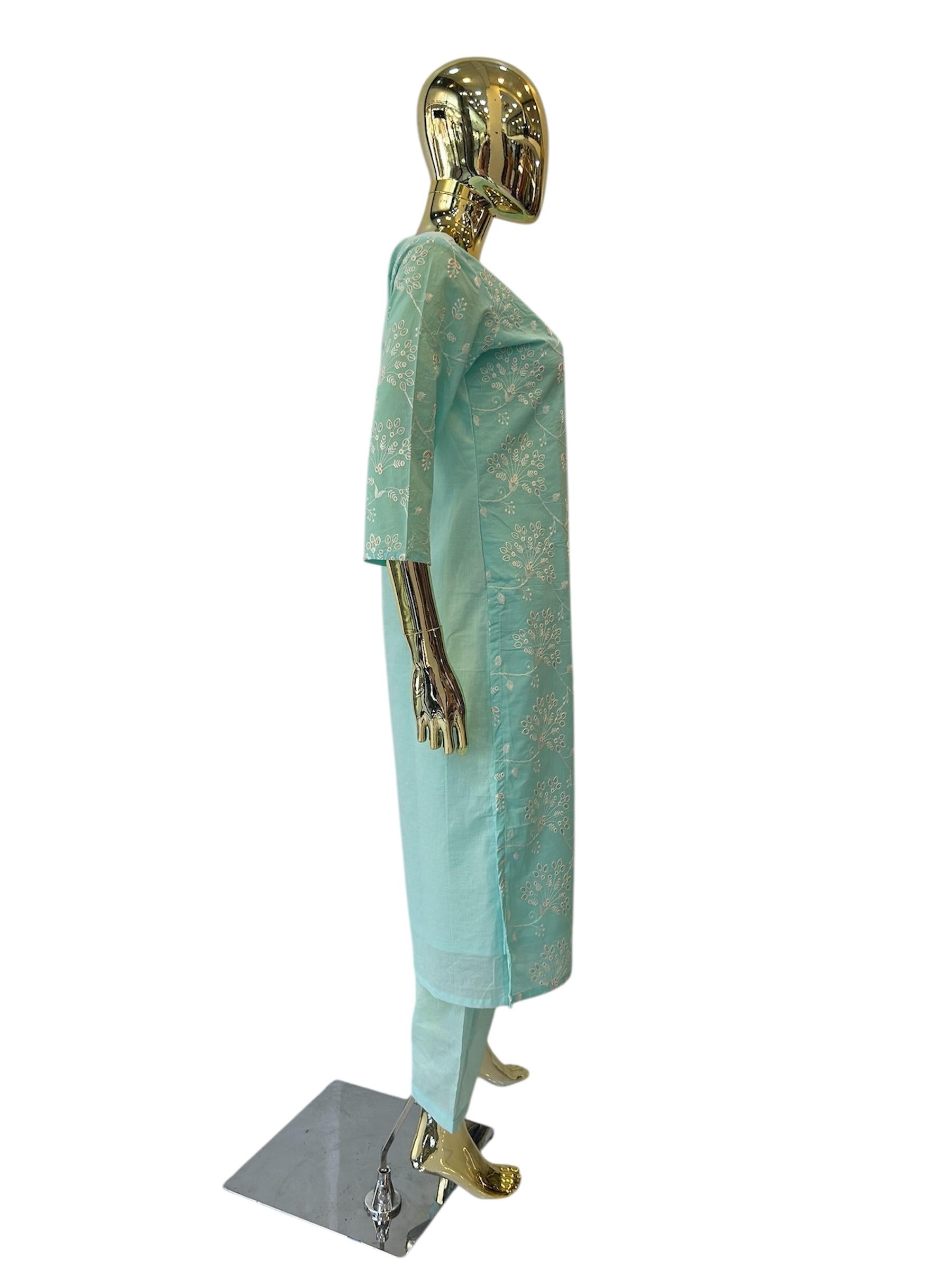 Embroidery Cotton Kurti & Pant