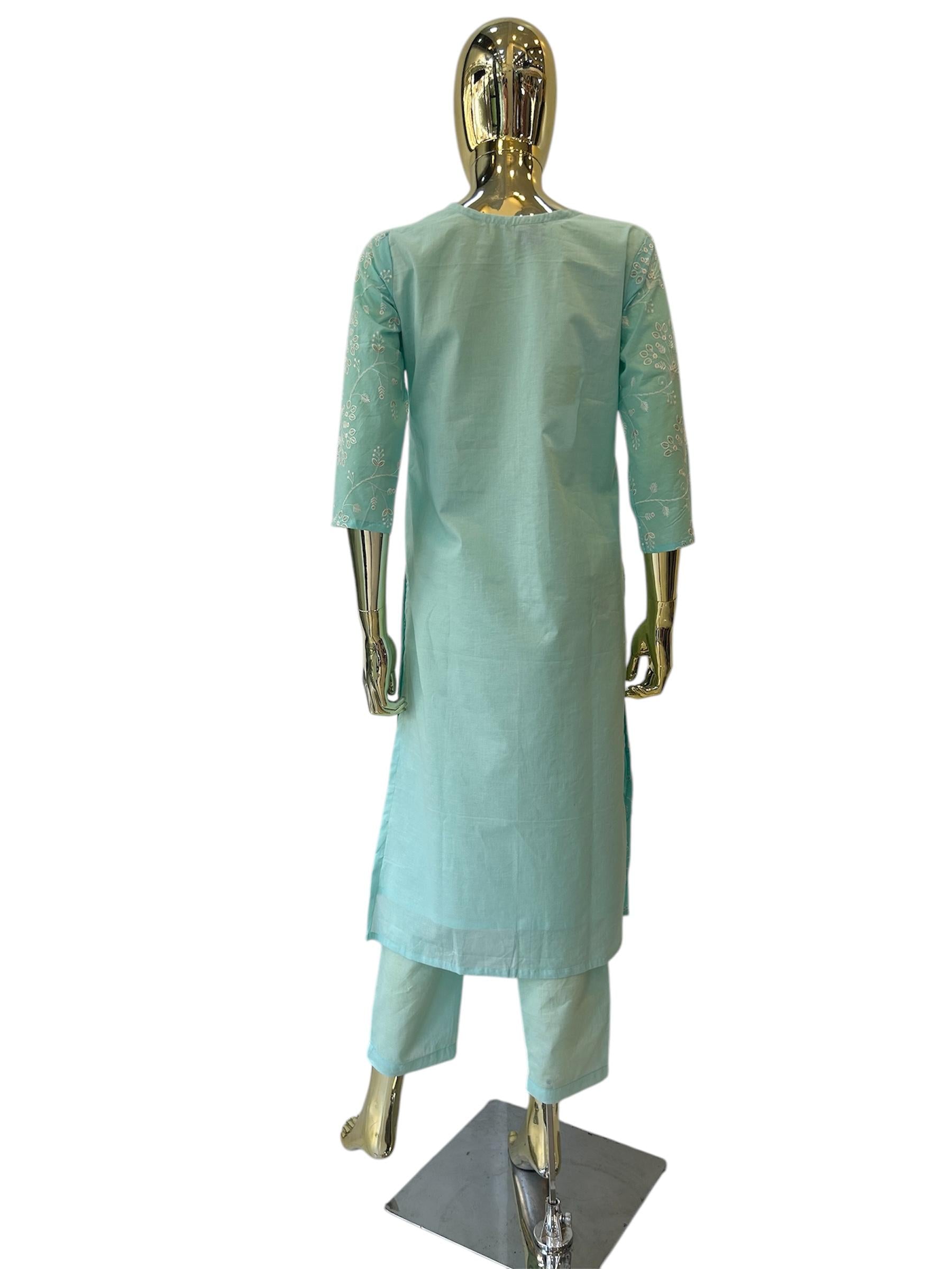 Embroidery Cotton Kurti & Pant